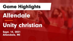 Allendale  vs Unity christian Game Highlights - Sept. 14, 2021