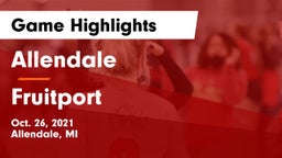 Allendale  vs Fruitport Game Highlights - Oct. 26, 2021