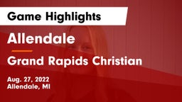 Allendale  vs Grand Rapids Christian Game Highlights - Aug. 27, 2022