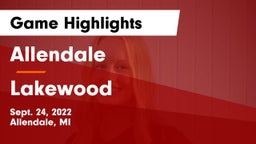 Allendale  vs Lakewood Game Highlights - Sept. 24, 2022