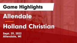Allendale  vs Holland Christian Game Highlights - Sept. 29, 2022