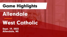 Allendale  vs West Catholic  Game Highlights - Sept. 19, 2023