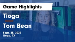 Tioga  vs Tom Bean  Game Highlights - Sept. 25, 2020