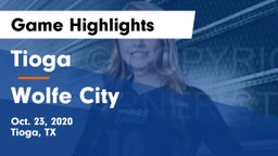 Tioga  vs Wolfe City  Game Highlights - Oct. 23, 2020