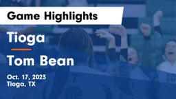 Tioga  vs Tom Bean  Game Highlights - Oct. 17, 2023