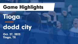 Tioga  vs dodd city  Game Highlights - Oct. 27, 2023