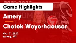 Amery  vs Chetek Weyerhaeuser  Game Highlights - Oct. 7, 2023