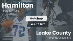 Matchup: Hamilton  vs. Leake County  2017