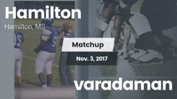 Matchup: Hamilton  vs. varadaman 2017