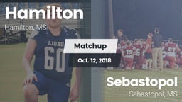 Matchup: Hamilton  vs. Sebastopol  2018