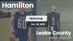 Matchup: Hamilton  vs. Leake County  2018