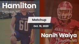 Matchup: Hamilton  vs. Nanih Waiya  2020