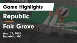 Republic  vs Fair Grove  Game Highlights - Aug. 27, 2019