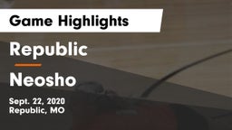 Republic  vs Neosho  Game Highlights - Sept. 22, 2020