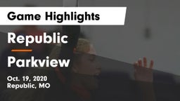 Republic  vs Parkview  Game Highlights - Oct. 19, 2020