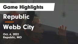 Republic  vs Webb City  Game Highlights - Oct. 6, 2022