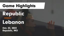 Republic  vs Lebanon  Game Highlights - Oct. 22, 2022