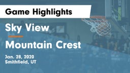 Sky View  vs Mountain Crest  Game Highlights - Jan. 28, 2020