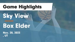Sky View  vs Box Elder  Game Highlights - Nov. 28, 2023