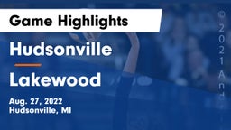 Hudsonville  vs Lakewood Game Highlights - Aug. 27, 2022