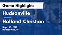 Hudsonville  vs Holland Christian Game Highlights - Sept. 10, 2022