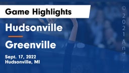 Hudsonville  vs Greenville Game Highlights - Sept. 17, 2022