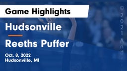 Hudsonville  vs Reeths Puffer Game Highlights - Oct. 8, 2022