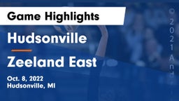 Hudsonville  vs Zeeland East Game Highlights - Oct. 8, 2022