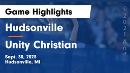 Hudsonville  vs Unity Christian  Game Highlights - Sept. 30, 2023