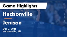 Hudsonville  vs Jenison Game Highlights - Oct. 7, 2023