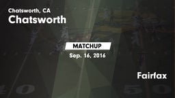 Matchup: Chatsworth High vs. Fairfax  2016