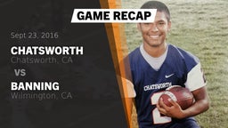 Recap: Chatsworth  vs. Banning  2016