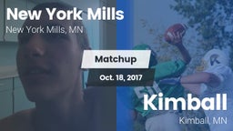 Matchup: New York Mills High  vs. Kimball  2017