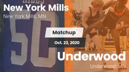 Matchup: New York Mills High  vs. Underwood  2020