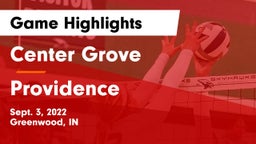 Center Grove  vs Providence  Game Highlights - Sept. 3, 2022