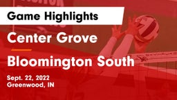 Center Grove  vs Bloomington South  Game Highlights - Sept. 22, 2022