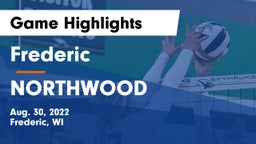 Frederic  vs NORTHWOOD Game Highlights - Aug. 30, 2022