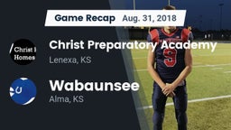 Recap: Christ Preparatory Academy vs. Wabaunsee  2018