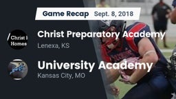 Recap: Christ Preparatory Academy vs. University Academy 2018
