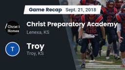 Recap: Christ Preparatory Academy vs. Troy  2018