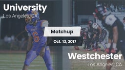 Matchup: University High Scho vs. Westchester  2017