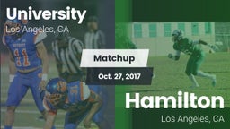 Matchup: University High Scho vs. Hamilton  2017