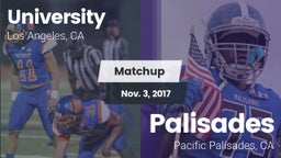 Matchup: University High Scho vs. Palisades  2017
