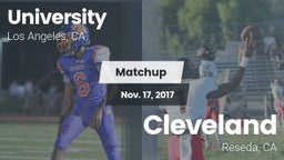 Matchup: University High Scho vs. Cleveland  2017
