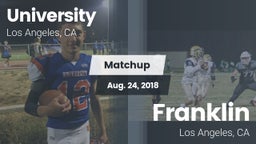 Matchup: University High Scho vs. Franklin  2018