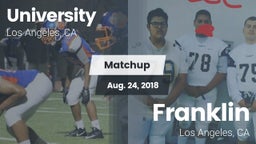 Matchup: University High Scho vs. Franklin  2018
