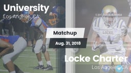 Matchup: University High Scho vs. Locke Charter  2018