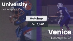 Matchup: University High Scho vs. Venice  2018