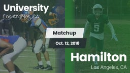 Matchup: University High Scho vs. Hamilton  2018