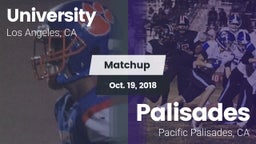 Matchup: University High Scho vs. Palisades  2018